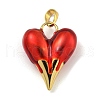 Rack Plating Brass With Enamel Pendants KK-I718-05G-1