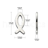304 Stainless Steel Charms STAS-CJC0008-10P-02-2