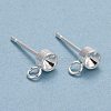 304 Stainless Steel Stud Earring Findings STAS-H410-04S-C-1