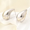 Rack Plating Brass Twist Teardrop Stud Earrings for Women EJEW-K247-02P-5