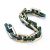 Handmade CCB Plastic Boston Link Chains AJEW-JB00683-01-2