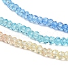 Transparent Painted Glass Beads Strands X1-DGLA-A034-T1mm-A13-4