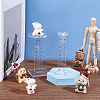 2 Sets 2 Sizes Clear Acrylic Airplane Model Holders with Scales ODIS-WH0025-170A-4