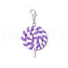 Handmade Polymer Clay Lollipop Pendant Decorations HJEW-JM03387-4