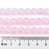 Spray Painted Crackle Glass Beads Strands DGLA-C002-8mm-03-5