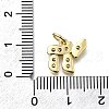 Brass Micro Pave Cubic Zirconia Pendants KK-K400-36G-3