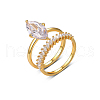 2Pcs 925 Sterling Silver Pave Cubic Zirconia Finger Rings for Couple WQ0643-2-2