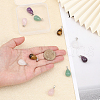 CHGCRAFT 10Pcs 5 Styles Natural Mixed Gemstone Pendants G-CA0001-66-3