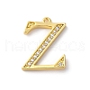 Rack Plating Brass Micro Pave Cubic Zirconia Pendant KK-H449-76G-17-1