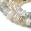 Natural Grey Agate Stone Beads Strands G-S105-8mm-03-5