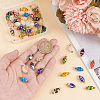   50Pcs Handmade Millefiori Beads Pendants PALLOY-PH0022-35-3