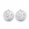 Tarnish Resistant 304 Stainless Steel Pendant Rhinestone Settings STAS-N097-251P-2
