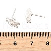 925 Sterling Silver Flower Stud Earrings EJEW-Q030-03S-4