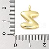Rack Plating Brass Balloon Letter Pendants KK-C050-01G-Z-3