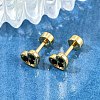 Heart Rhinestone Ear Fake Plugs EJEW-H105-26G-3