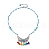 Gemstone Pendant Necklaces NJEW-MZ00032-4
