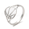 304 Stainless Steel Hollow Basketball Adjustable Ring for Women RJEW-M149-28P-3