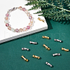 SUPERFINDINGS 12Pcs 2 Colors Brass Micro Pave Clear Cubic Zirconia Fold Over Clasps KK-FH0007-73-5