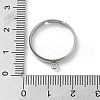 Non-Tarnish 304 Stainless Steel Open Cuff Rings Findings STAS-K278-03P-4