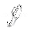 925 Sterling Silver Adjustable Finger Rings for Women FS-WG340E6-02-2