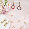 Beebeecraft 10Pairs Brass Hoop Earrings EJEW-BBC0001-55-4