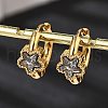 304 Stainless Steel Star Hoop Earrings EJEW-P309-01G-4