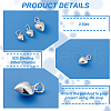   6Pcs 3 Styles 925 Sterling Silver Heart Charms with Jump Rings STER-PH0002-29-4