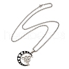 Moon Phase with Trinity Knot Pendant Necklaces NJEW-A023-05P-2