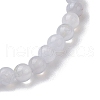 6mm Natural Blue Lace Agate Round Beaded Stretch Bracelets BJEW-JB10855-02-4