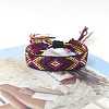 Polyester Braided Rhombus Pattern Cord Bracelet FIND-PW0013-004A-20-1