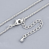 Long-Lasting Plated Brass Rolo Chain Necklaces NJEW-K112-10S-NF-3