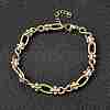 304 Stainless Steel Oval & Infinity Link Chain Bracelets for Women BJEW-K226-14A-G-2