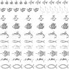  72Pcs 12 Style Tibetan Style Alloy Pendants TIBE-NB0001-23-1