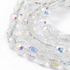 Transparent Electroplate Glass Beads Strands EGLA-F151-AB04-3