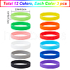 Gorgecraft 36Pcs 12 Colors Silicone Cord Bracelet BJEW-GF0001-12-2