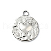 304 Stainless Steel Rhinestone Pendants STAS-L022-446P-1