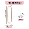 GOMAKERER 12Pcs Brass Hollow Oval Stud Earring Findings KK-GO0001-71-2