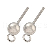 304 Stainless Steel Stud Earring Findings STAS-O004-10B-P-1