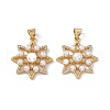 Brass Micro Pave Cubic Zirconia Pendants KK-B061-11G-2