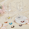 Gemstone Chips Wine Glass Charms AJEW-SC0002-48-4