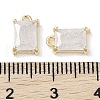 Brass Micro Pave Cubic Zirconia Charms KK-G491-31G-04-3