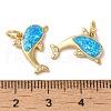 Rack Plating Brass Micro Pave Clear Cubic Zirconia Pendants KK-P268-15G-4