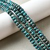 Synthetic Silver Line Turquoise Beads Strands G-L617-E03-4x6mm-1