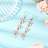 Zinc Alloy Enamel Flower Dangle Earrings EJEW-JE06462-01-1