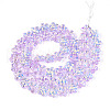Transparency Electroplate Glass Beads Strands GLAA-T023-38A-05-2