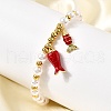 Brass Cubic Zirconia Stretch Bracelets BJEW-K278-03G-3
