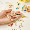 Glass Teardrop Pendants HJEW-TAC0054-7