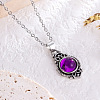 Bohemian Style Horse Eye Alloy with Resin Pendant Necklaces for Women FS-WG56C17-03-1