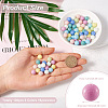 Kissitty 128Pcs 8 Colors Synthetic Luminous Stone Round Beads Strands G-KS0001-15-4