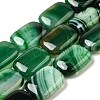 Natural Striped Agate/Banded Agate Beads Strands G-B137-B01-01F-1